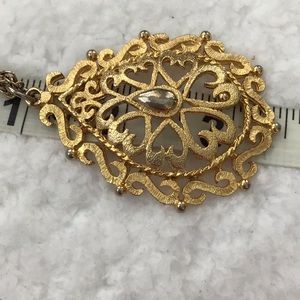 Large Gold Filigree Pendant/Necklace
